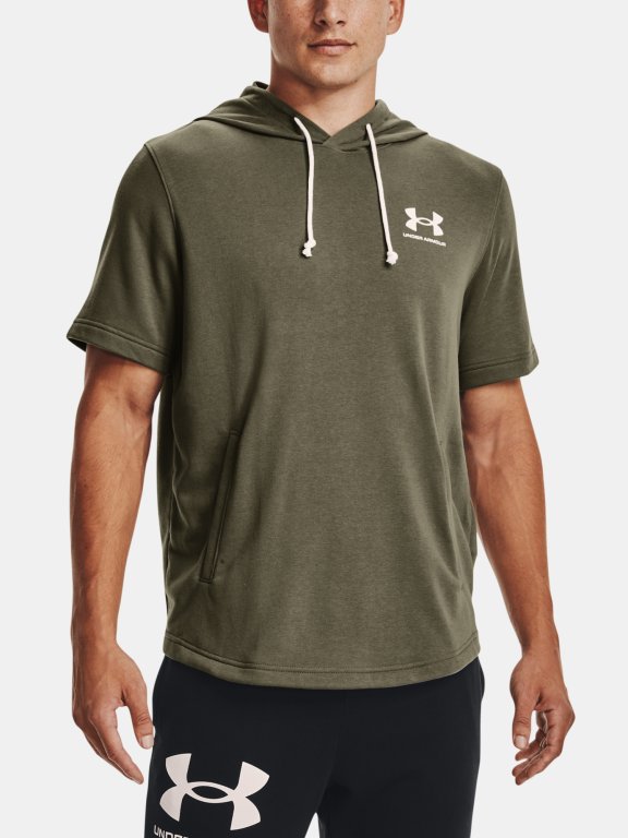 Mikina Under Armour Rival Terry LC SS HD Man Green
