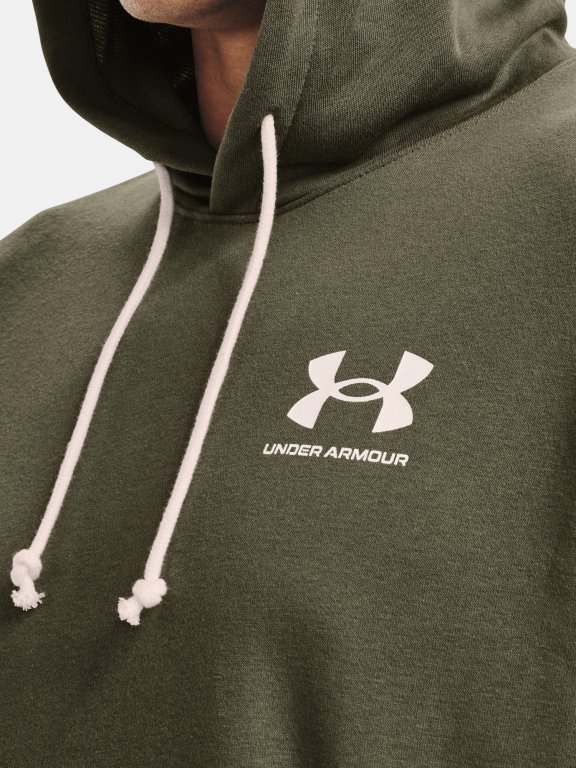 Mikina Under Armour Rival Terry LC SS HD Man Green