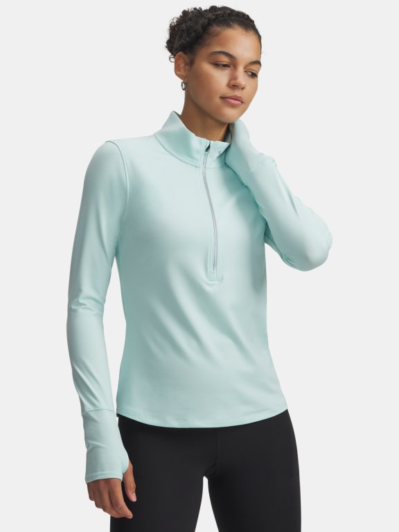 Футболка Under Armour Launch Pro Half Zip Wmn gray green