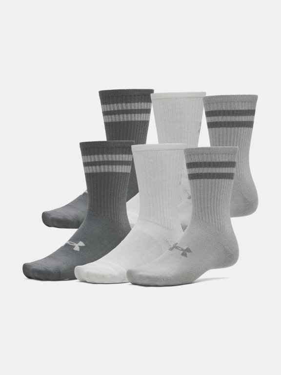 Шкарпетки Under Armour Essential 6pk Crew UNI green/grey