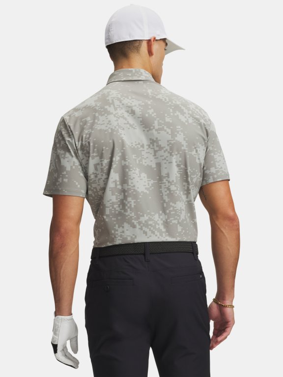 Футболка Under Armour Drive Chill Printed Polo Man green/grey
