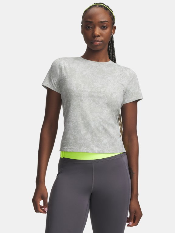 Футболка Under Armour Velociti Pro Print SS Wmn green/grey