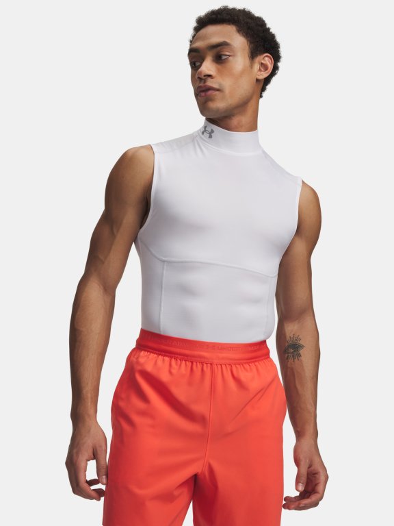Майка Under Armour HG Elite без рукавів Mock Man white