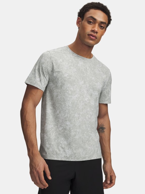 Футболка Under Armour Velociti Pro Print SS Man green/grey