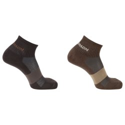Шкарпетки Salomon Evasion Ankle Pack - коричневі