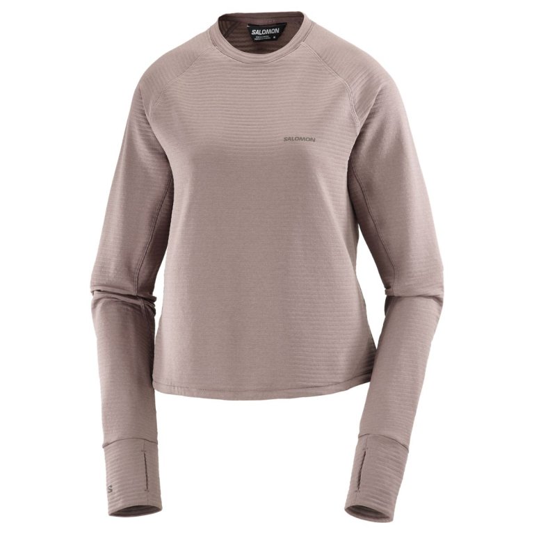 Світшот Salomon Essential Lightwarm CN W - бежевий