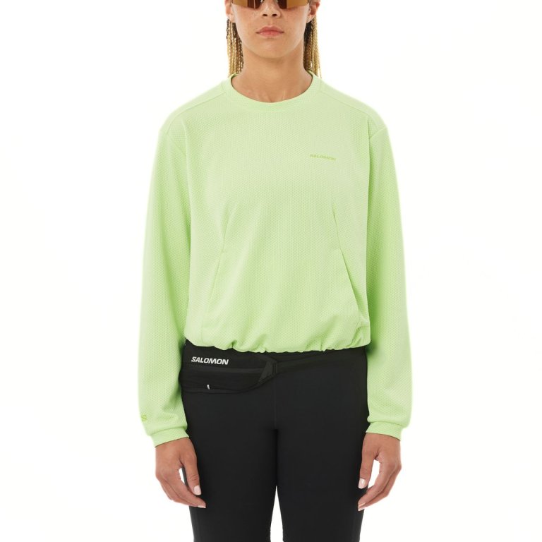 Світшот Salomon Motomesh Crewneck W - зелений