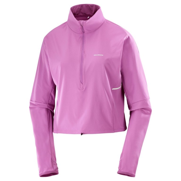 Світшот Salomon Sense Aero Hybrid CP Plvr W - рожевий