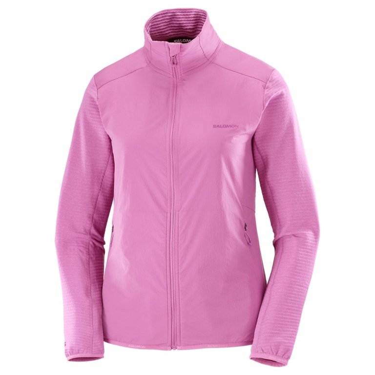 Світшот Salomon Essential Lightwarm Hybrid W - рожевий
