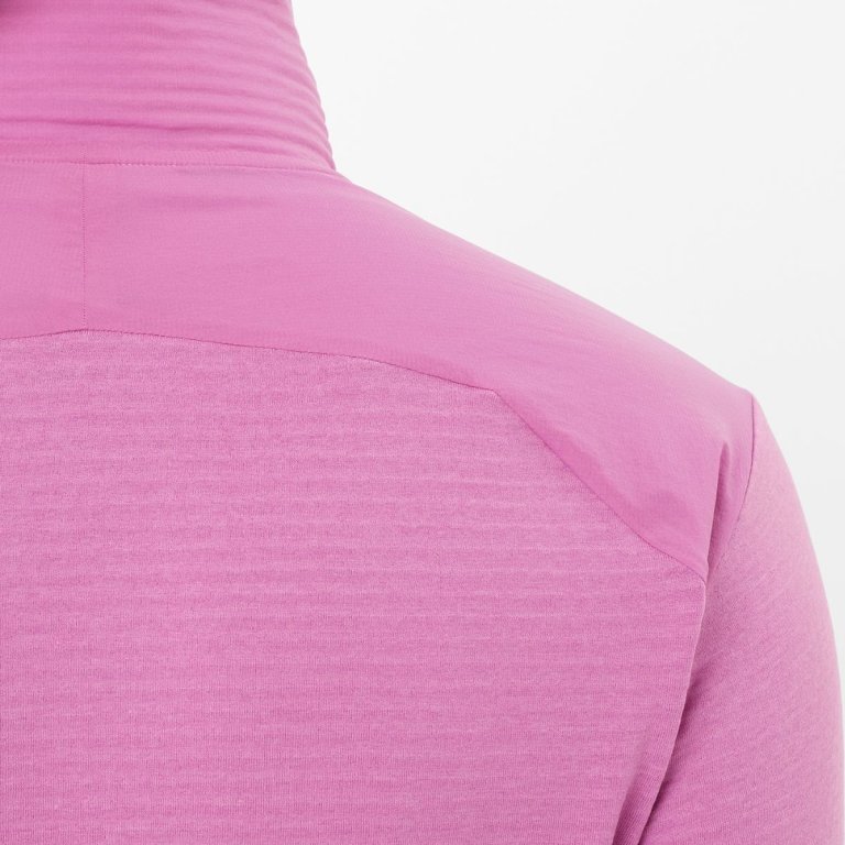 Світшот Salomon Essential Lightwarm Hybrid W - рожевий