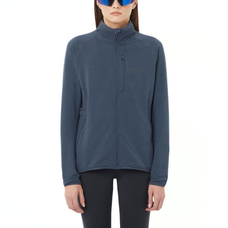 Світшот Salomon Essential Lightwarm FZ W - синя