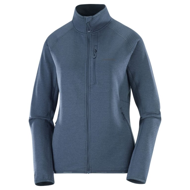 Світшот Salomon Essential Lightwarm FZ W - синя