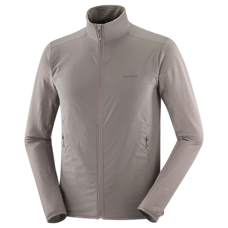 Світшот Salomon Essential Lightwarm Hybrid M - коричневий