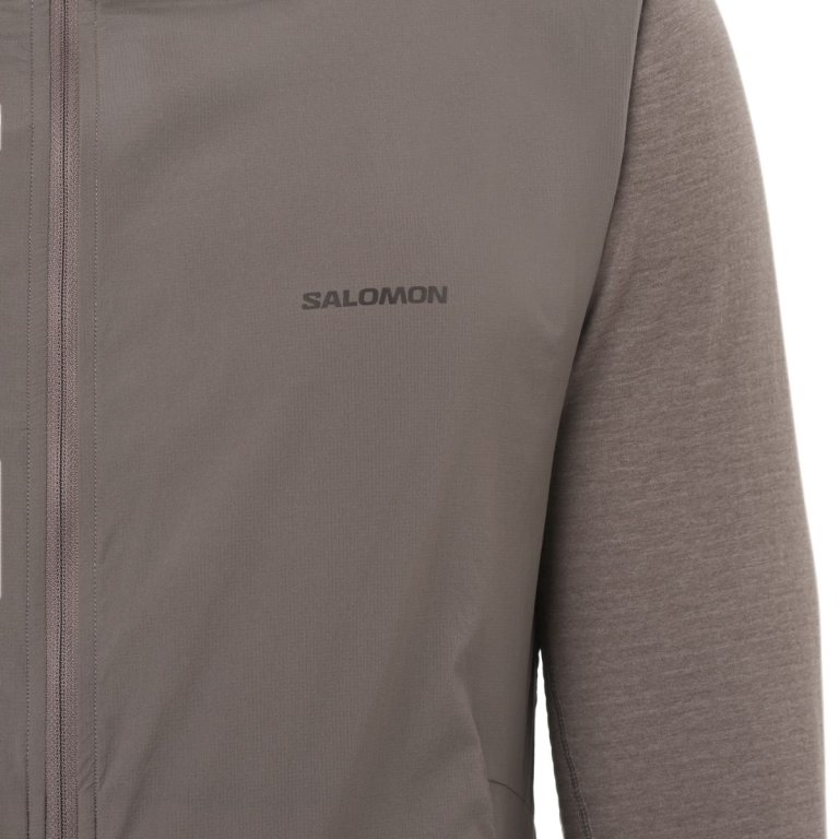 Світшот Salomon Essential Lightwarm Hybrid M - коричневий