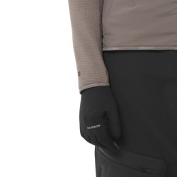 Світшот Salomon Essential Lightwarm Hybrid M - коричневий