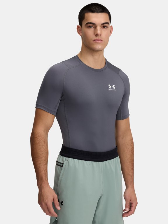 Футболка Under Armour HG Armour Comp SS Man green/grey