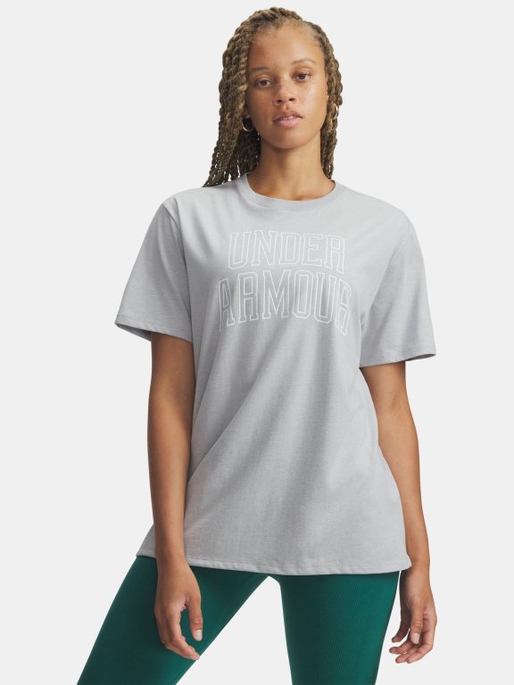 Футболка Under Armour Rival OS Campus Tee Wmn green/grey