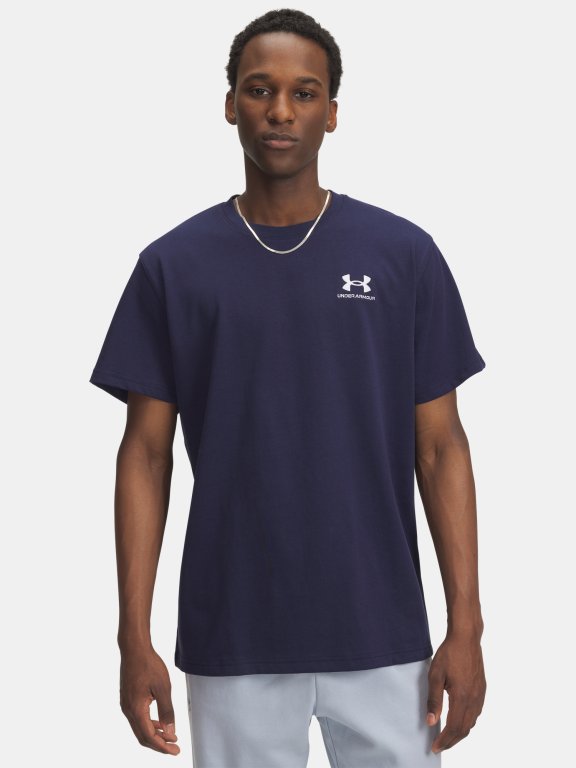 Футболка Under Armour Logo Emb Heavyweight SS Man Blue