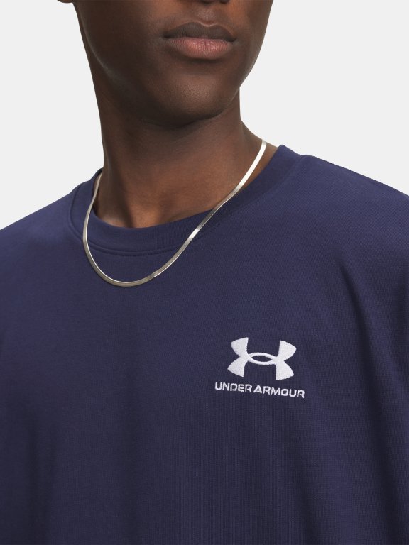 Футболка Under Armour Logo Emb Heavyweight SS Man Blue