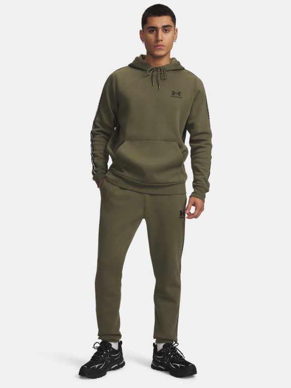 Штани Under Armour Icon Fleece Jgr Taping Man gray green