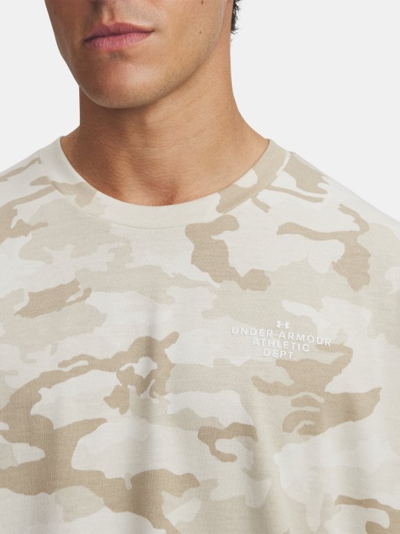 Футболка Under Armour HWT Athletic Dept AOP SS Man коричнева