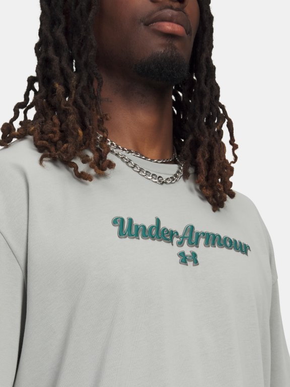 Футболка Under Armour HWT WM SS Man зелено-сіра