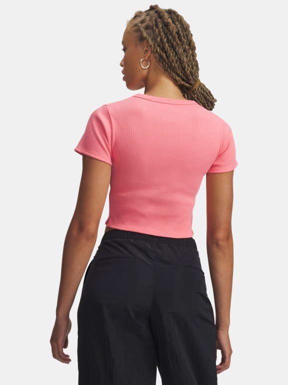 Футболка Under Armour Rival Rib Baby Tee Wmn Pink