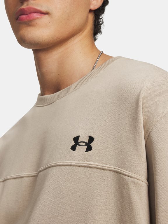 Mikina Under Armour Rival LW Crew Man Brown