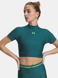 Футболка Under Armour HeatGear Crop Mock SS Wmn gray green