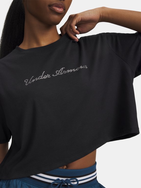Футболка Under Armour WM Crop SS Wmn black