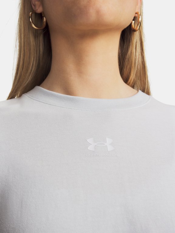 Футболка Under Armour Rival Boxy Tee Solid Wmn green/grey