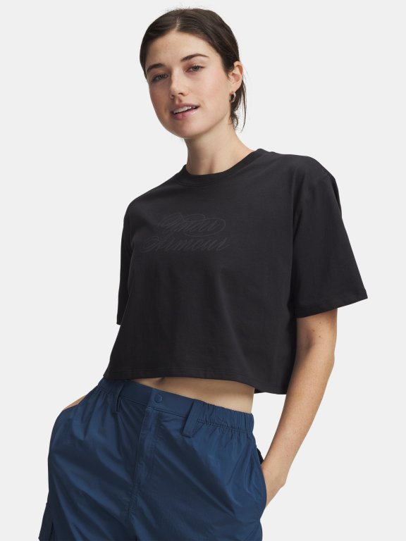Футболка Under Armour Scriptheart Crop SS Wmn black