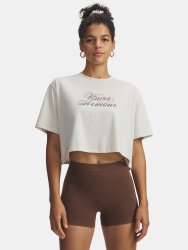 Футболка Under Armour Scriptheart Crop SS Wmn white