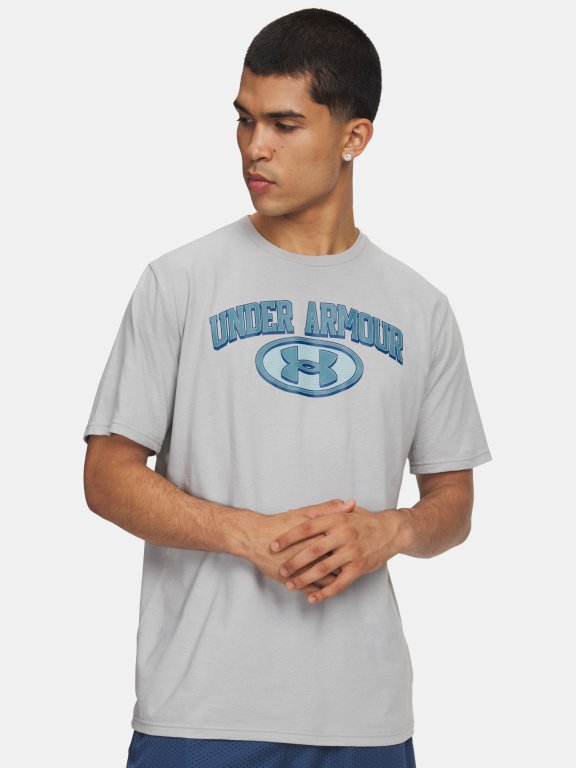 Футболка Under Armour WM Locker Tag SS Man green/grey