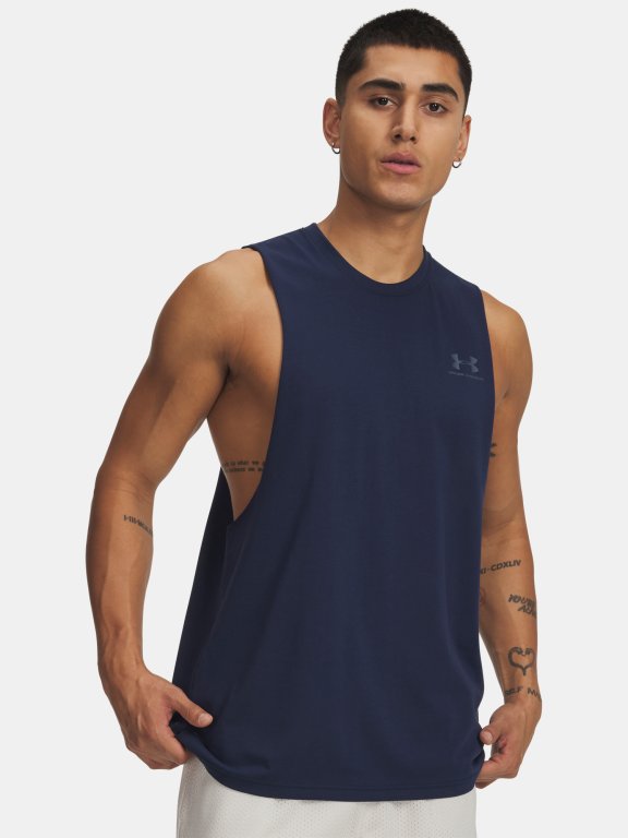 Майка Under Armour Left Chest Cut Off Tank Man Blue