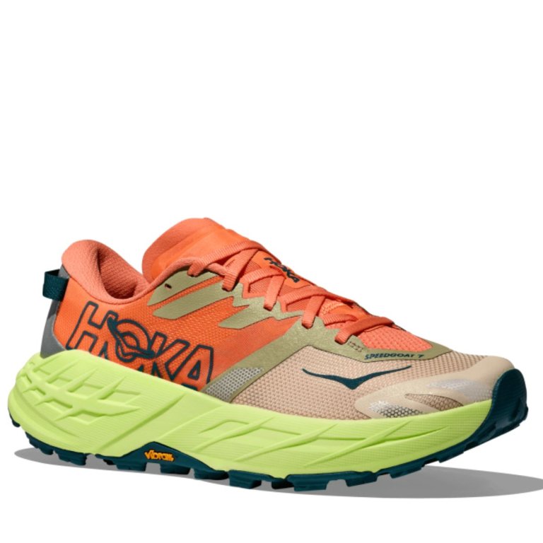 Кросівки Hoka Speedgoat 7 W - помаранчево/зелені