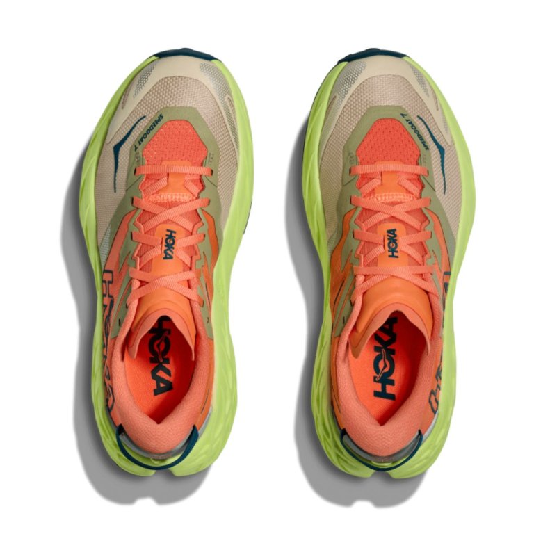 Кросівки Hoka Speedgoat 7 W - помаранчево/зелені