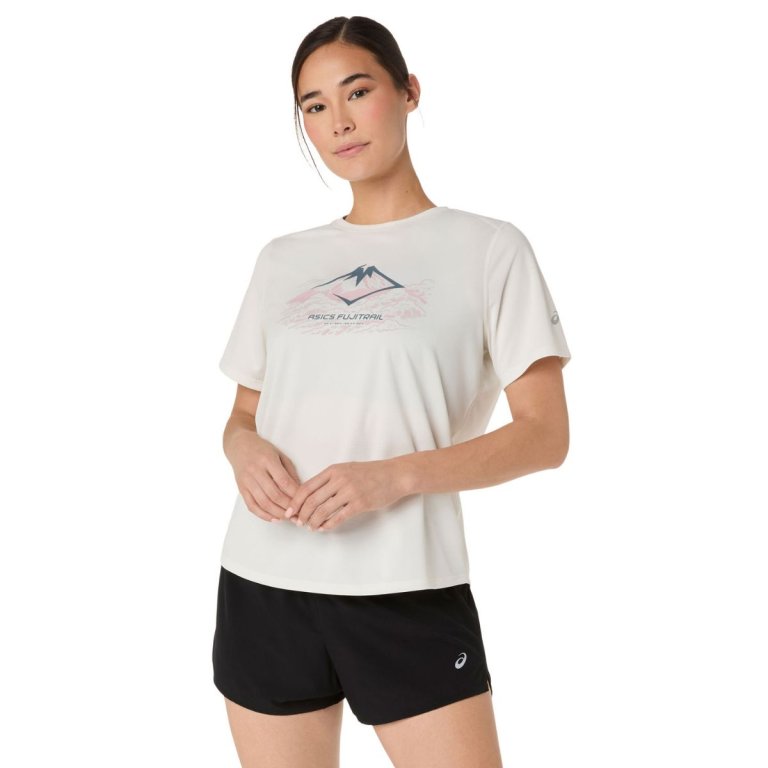 Футболка Asics Fujitrail Logo SS Top W - бежева