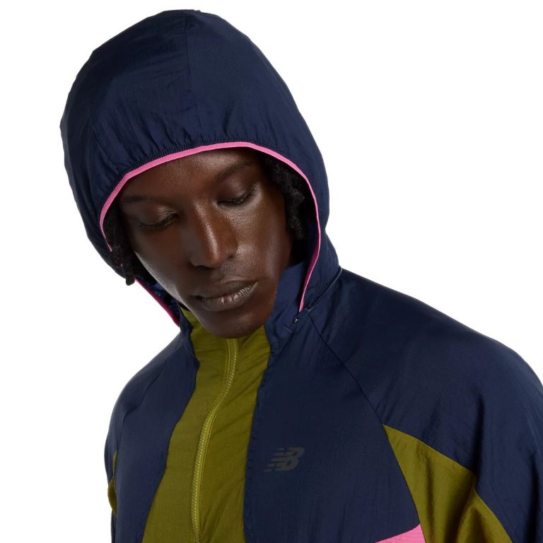 New Balance RC Jacket M - синя/рожева/зелена