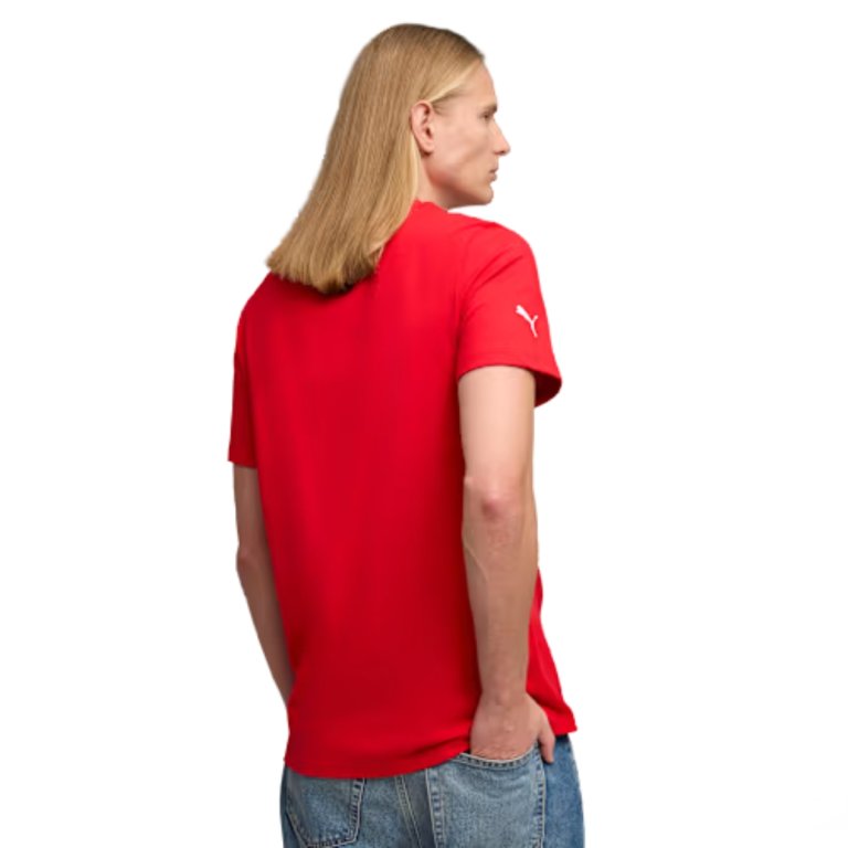 Футболка Puma Ferrari Colored Shield Tee M - червона