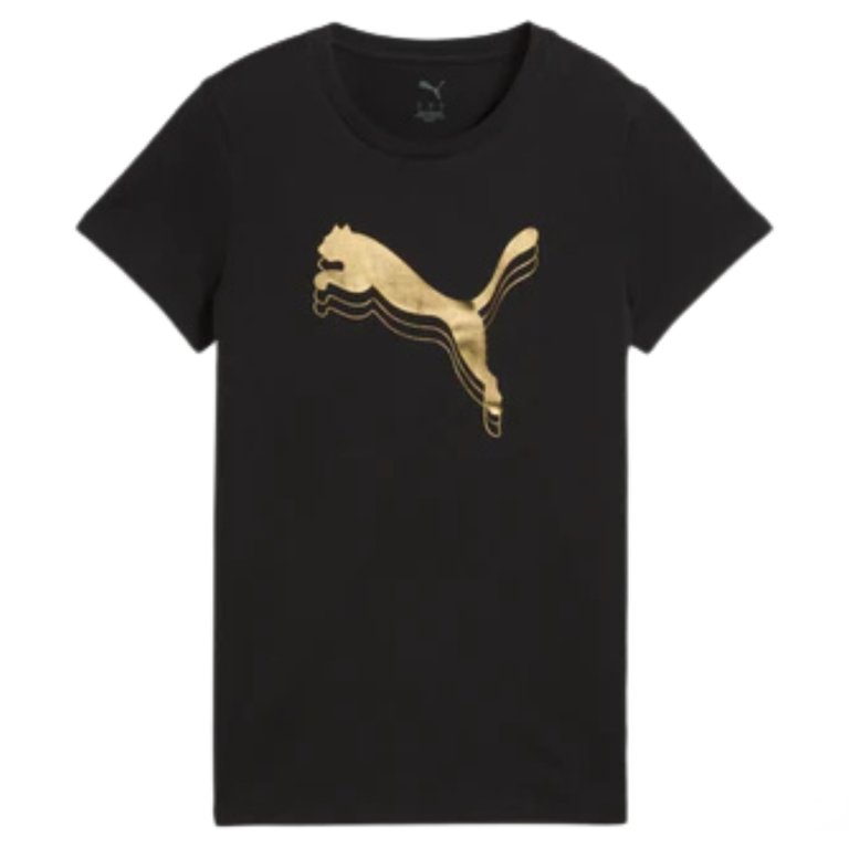 Футболка Puma Ess Metallic Tee W - чорно/золота