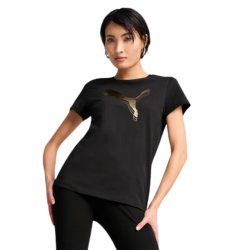 Футболка Puma Ess Metallic Tee W - чорно/золота