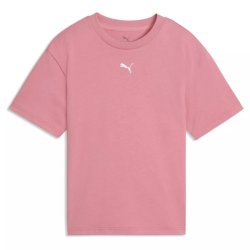 Футболка Puma Ess Centered Cat Logo Boxy Tee J - рожева