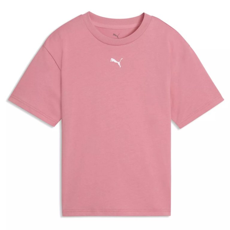 Футболка Puma Ess Centered Cat Logo Boxy Tee J - рожева