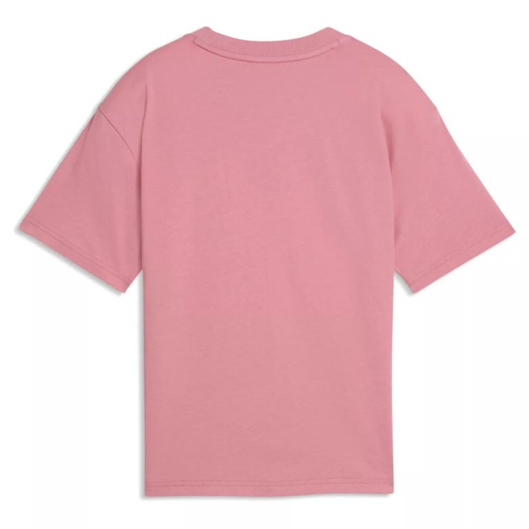 Футболка Puma Ess Centered Cat Logo Boxy Tee J - рожева