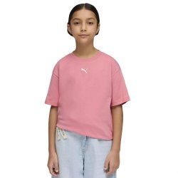 Футболка Puma Ess Centered Cat Logo Boxy Tee J - рожева