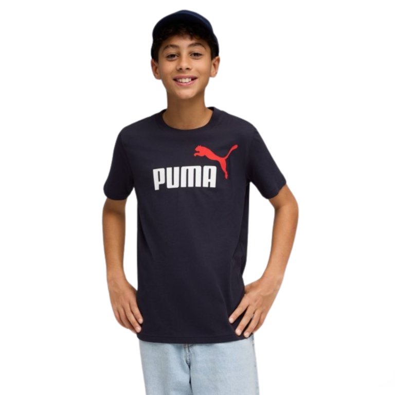 Футболка Puma Ess 2 Color No.1 J - синя