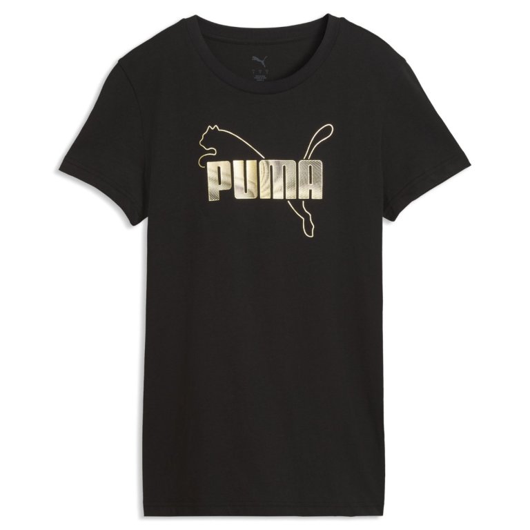 Футболка Puma Ess Logo Lab Metallic Tee W - чорна