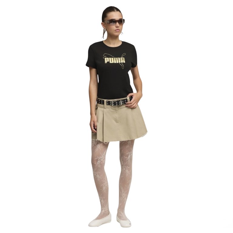 Футболка Puma Ess Logo Lab Metallic Tee W - чорна