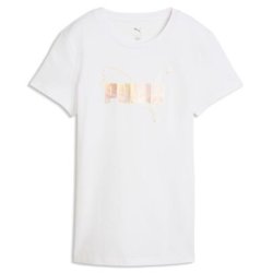 Футболка Puma Ess Logo Lab Metallic Tee W - біла